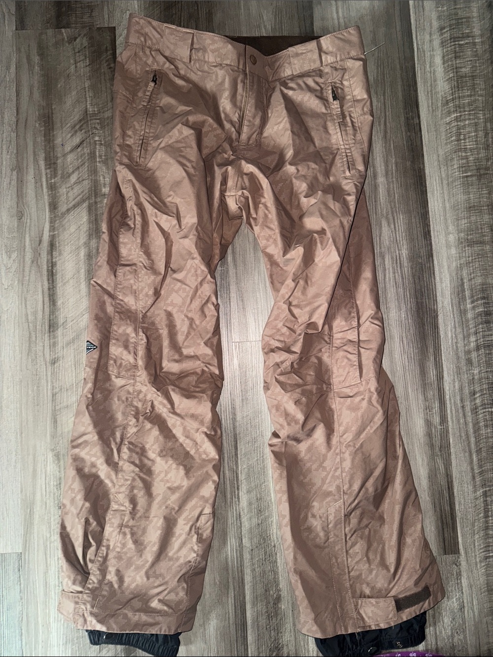Columbia Omni tech Snow Pants Waterproof Women’s medium brown houndstooth warm